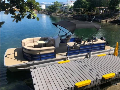DIY Build Boat Aluminium Pontons Schwimmer für Pontonboote mit Bodenbelag Corss Channel