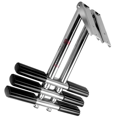 4 Stiefleiter 316 Edelstahl unter Plattform Rutschmontage Teleskop -Boarding Ladder Boat Leiter